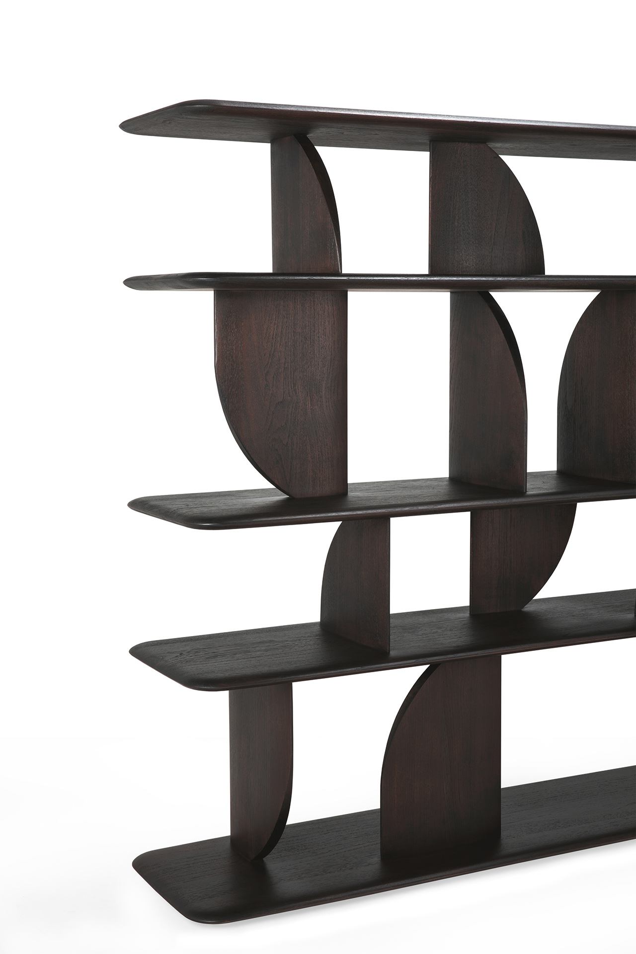 Geometric rek - teak donkerbruin