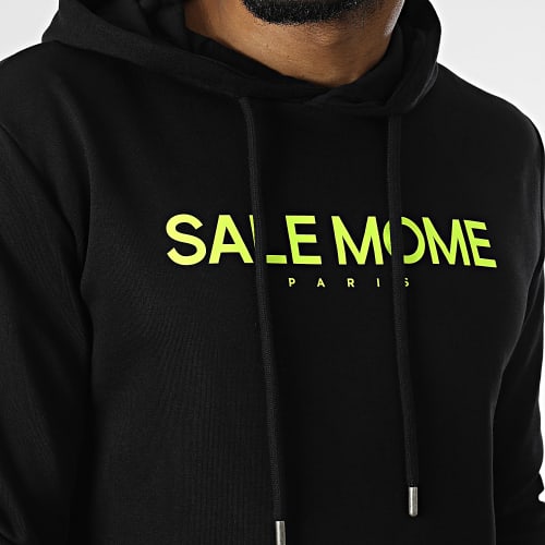 Sweat Capuche Gorille Noir Jaune Fluo
