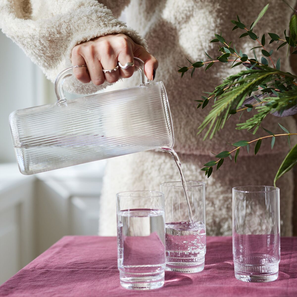 Saga høye tumbler glass, 2 pack