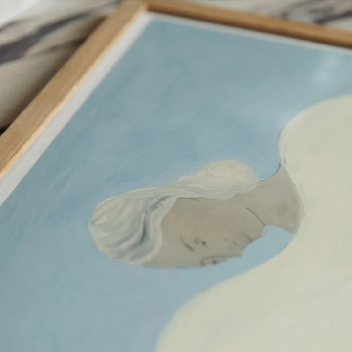 The Poster Club - Hold You - Blue von Sofia Lind, 50 x 70 cm