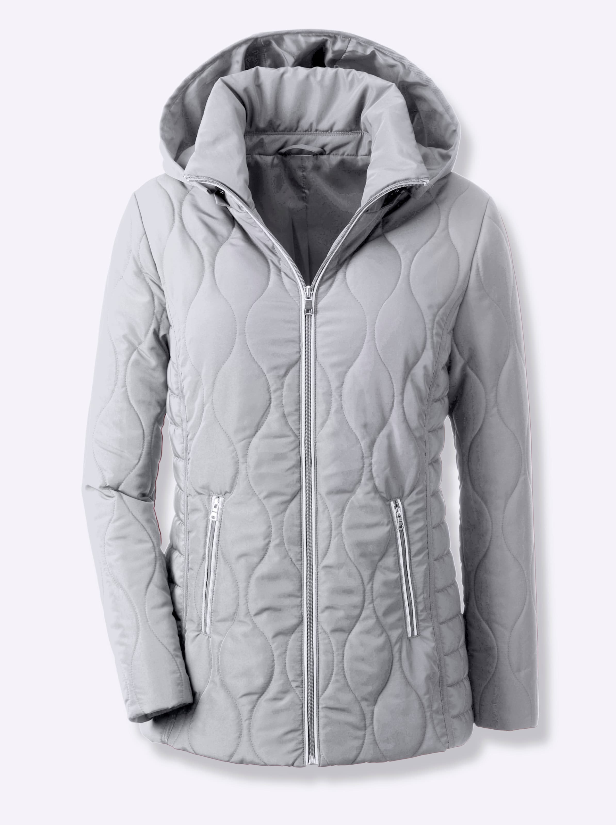 Steppjacke in steingrau
