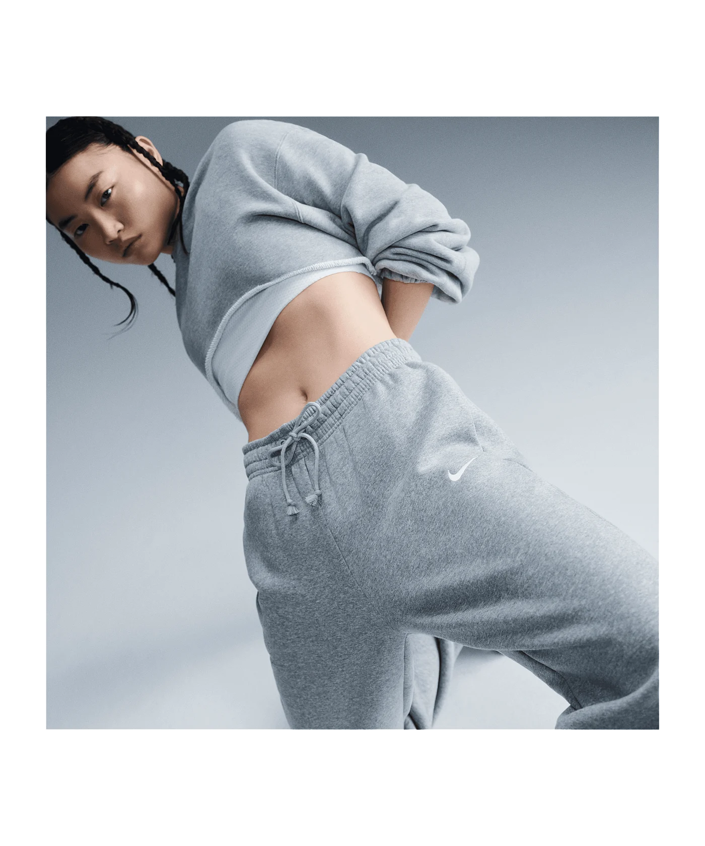Nike Phoenix 2 Fleece Jogginghose Damen Grau F063