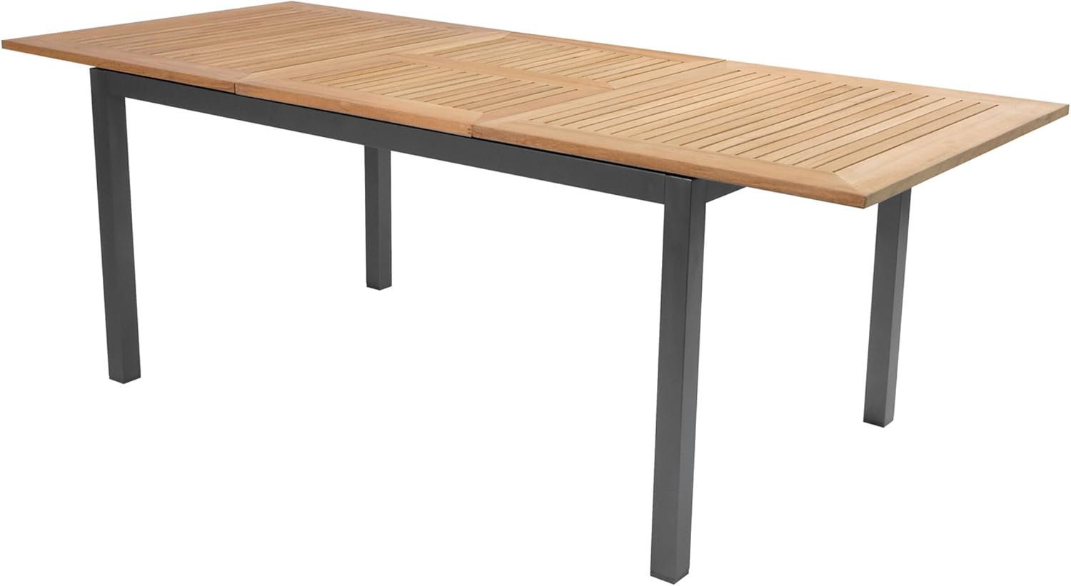 Hartman South Wales Ausziehtisch, xerix/Natur, Alu/Teak, 150/210x90cm, mit Synchronauszug