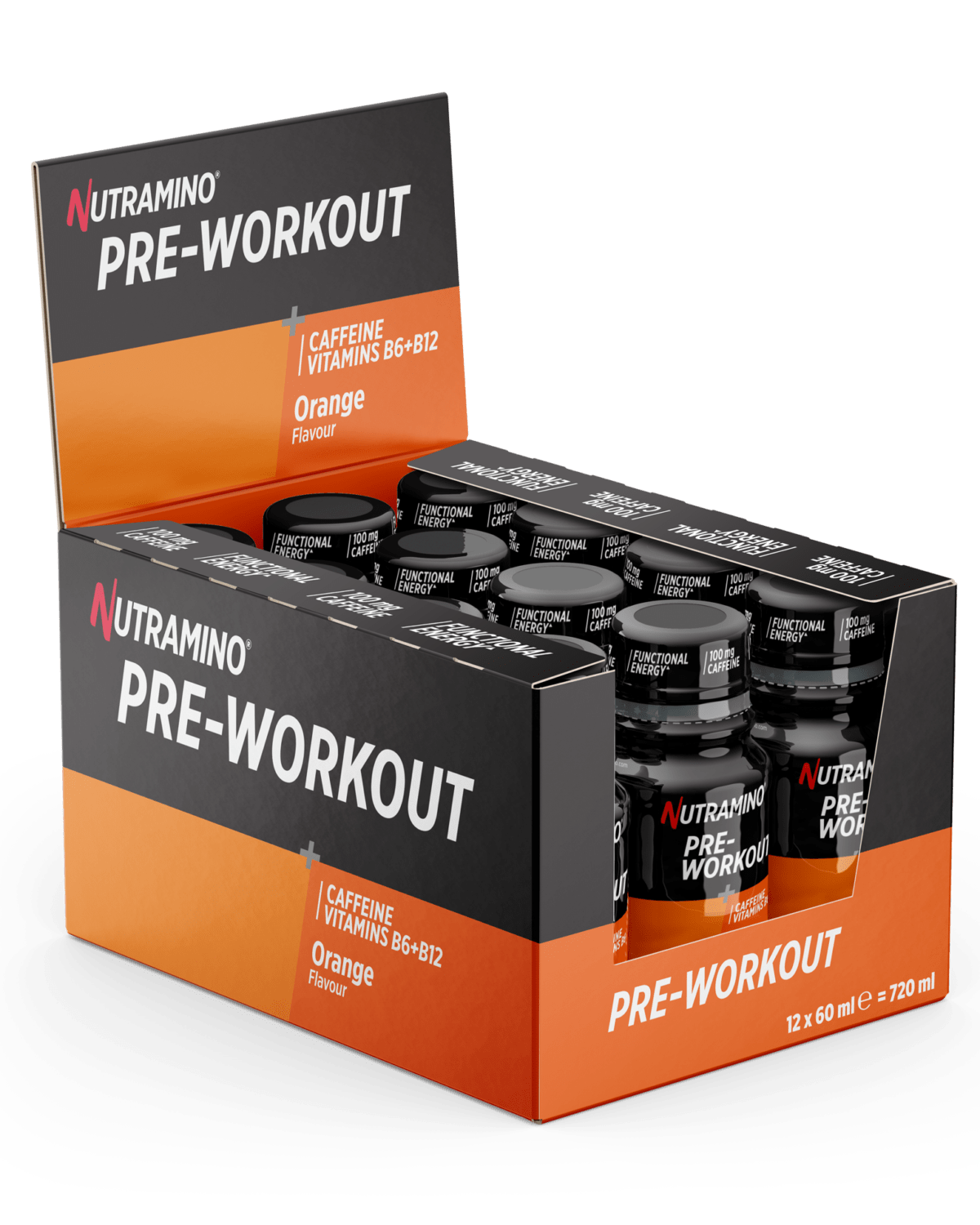 Nutramino +Pro Pre-Workout Shot Orange 60ml – 12 stk