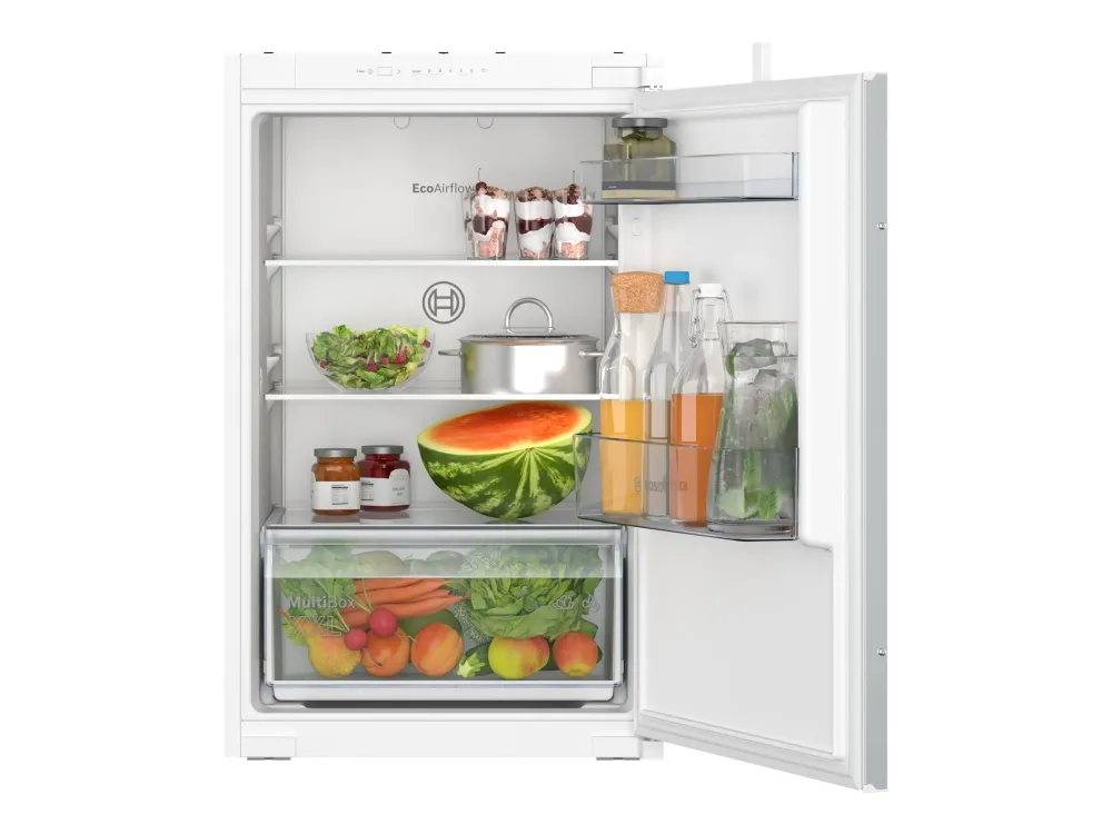 Bosch Serie | 2 KIR21NSE0 - Køleskab - til indbygning - niche - bredde: 56 cm - dybde: 55 cm - højde: 88 cm - 136 liter - Klasse E
