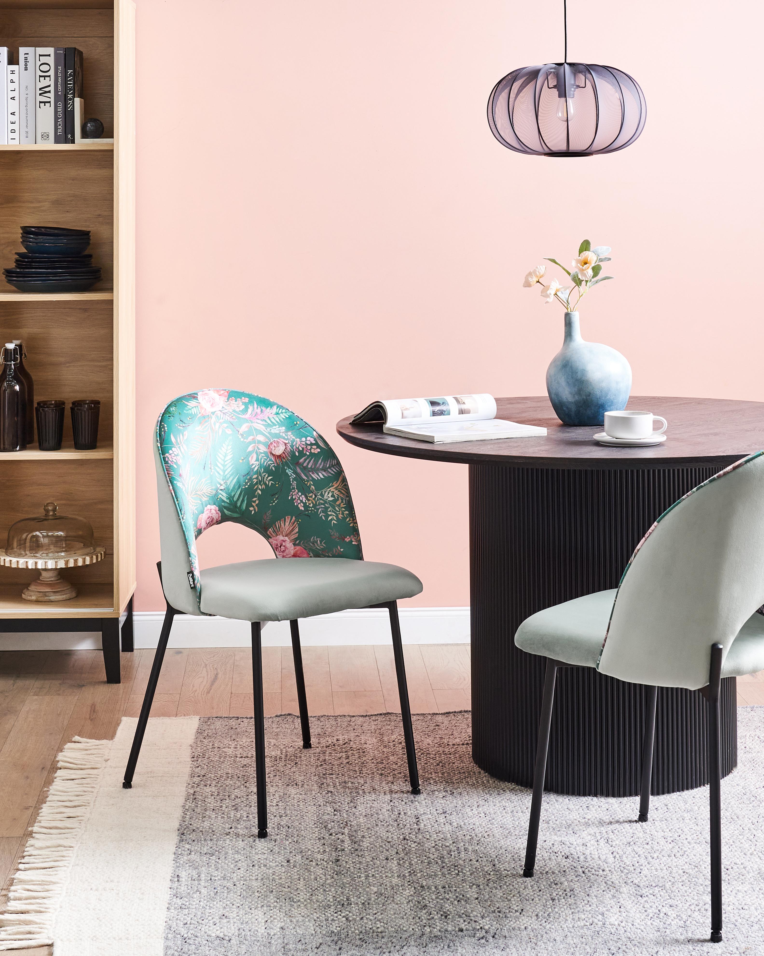 Set van 2 eetkamerstoelen COVELO Fluweel Mintgroen