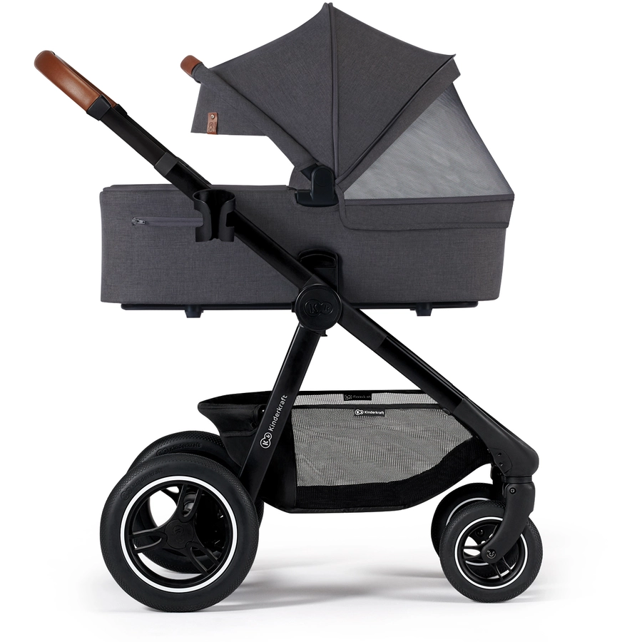 Kinderkraft Kombikinderwagen EVERYDAY 2 in 1 dark grey black frame
