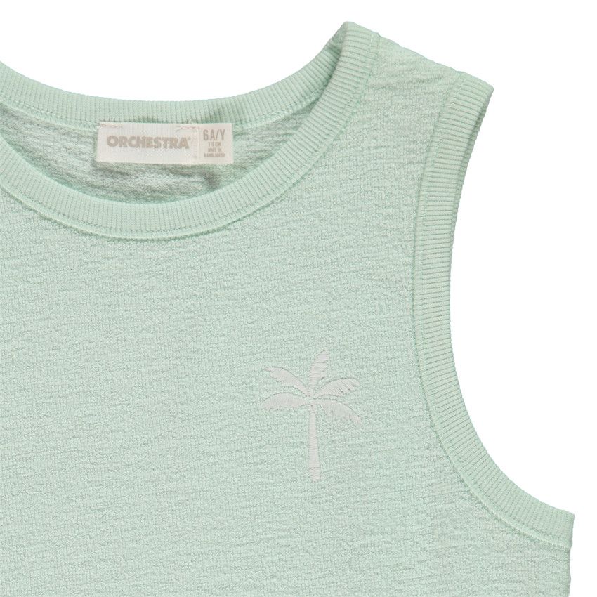 Débardeur en éponge avec broderie pour garçon - Vert