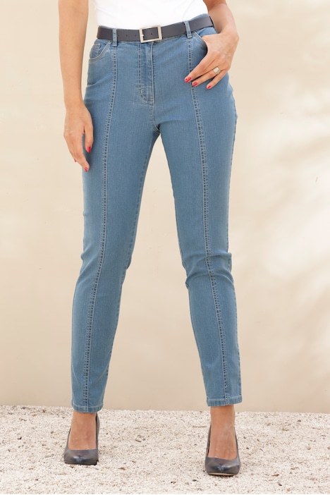 Jeans, Slim Fit, 5-Pocket, Ziernähte
