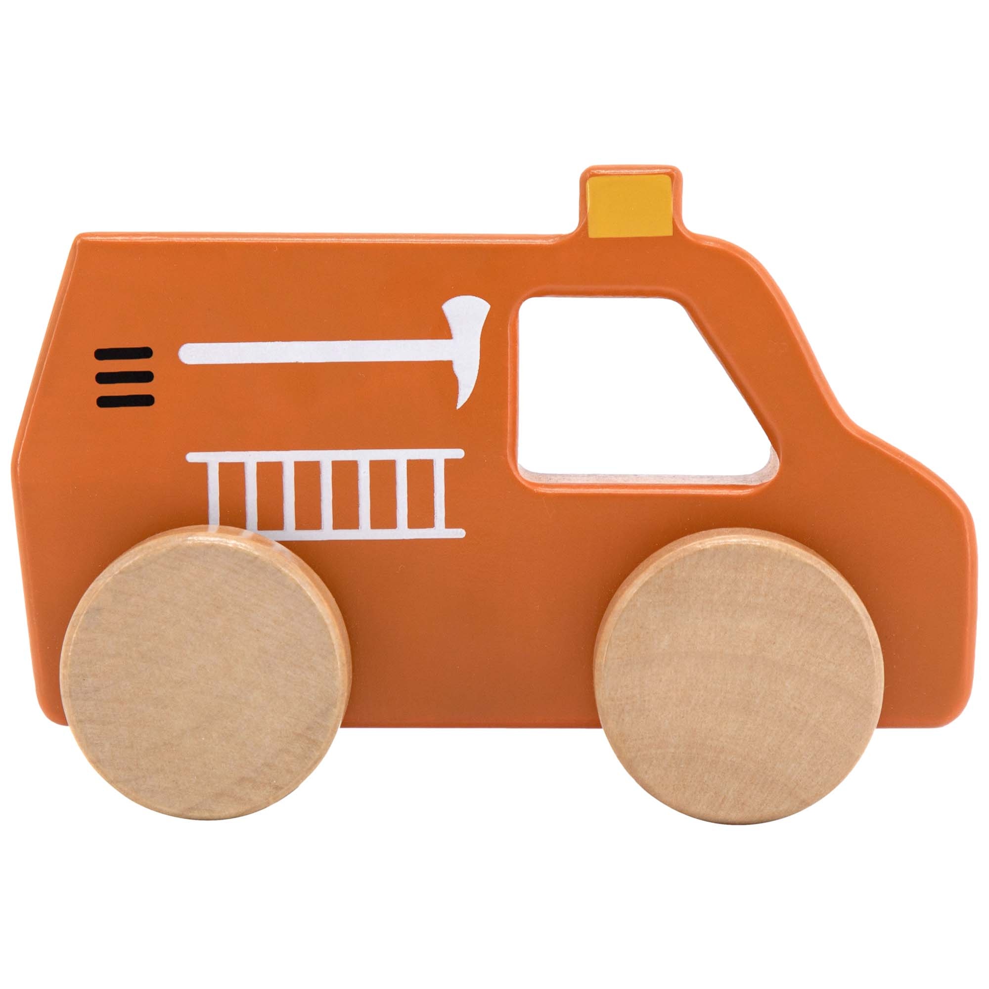 Tryco houten brandweer auto oranje - shop nu - Prénatal