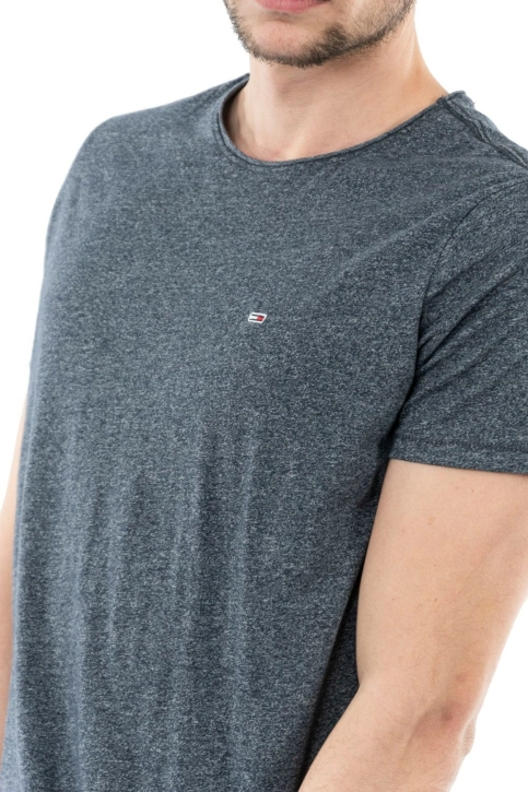 Tee shirt tommy jeans slim jaspe c neck c87 twilight navy