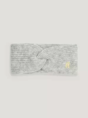 Conjunto de presente com gorro e faixa de cabelo com monograma TH