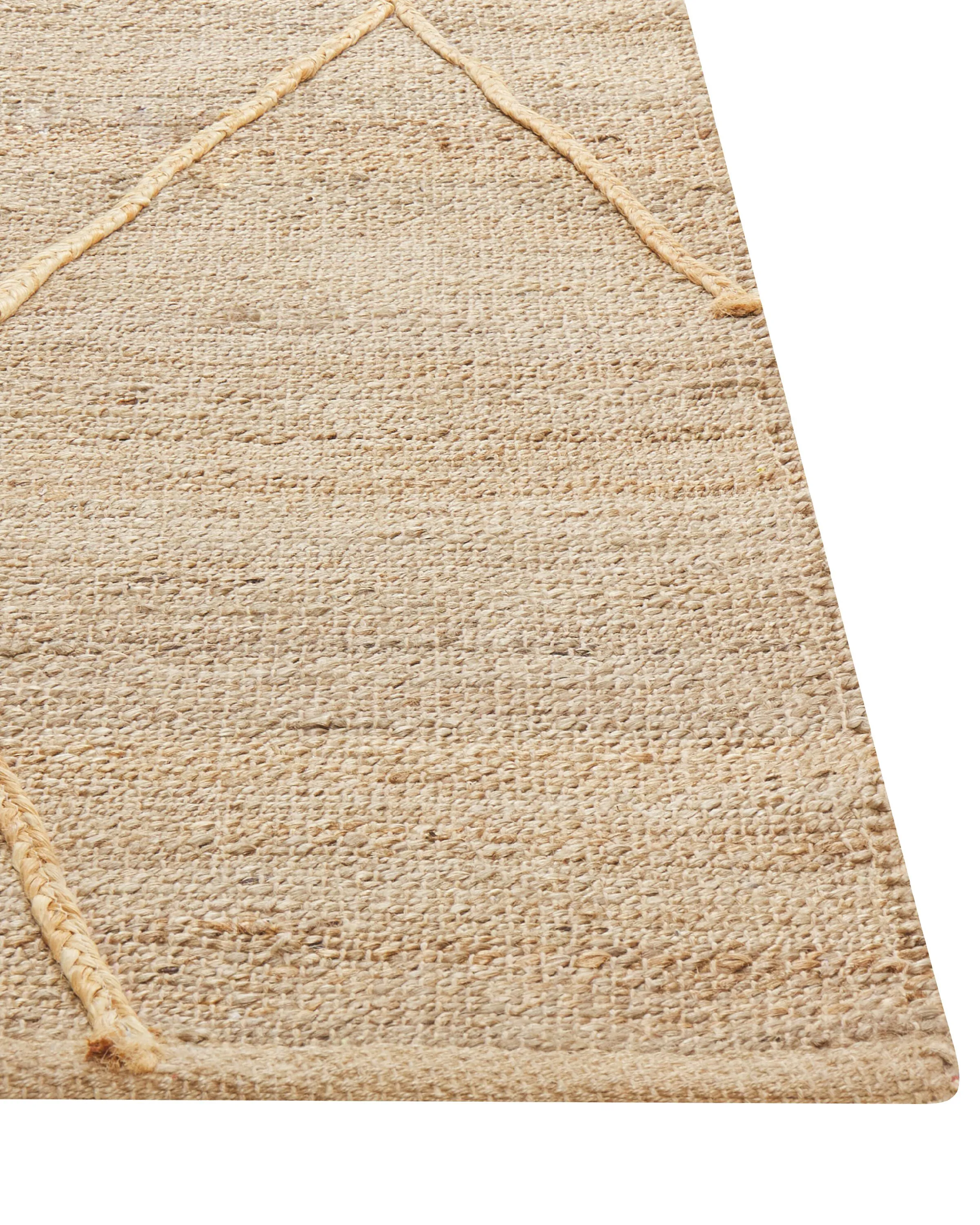 Vloerkleed YUVACIK Beige 160 x 230 cm Jute