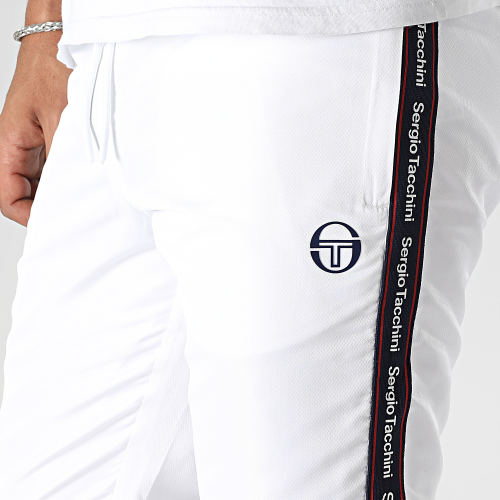 Lot De 2 Pantalons Jogging A Bandes 39732 Blanc Noir