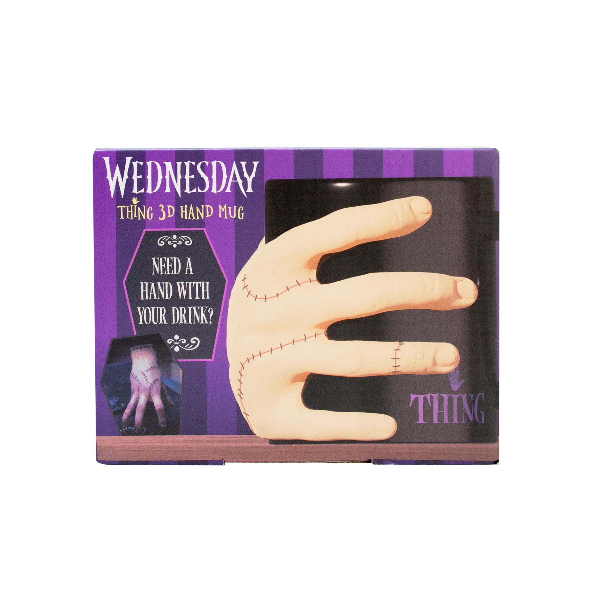 Thumbs Up! – (330ml) Wednesday 3D Keramik Halloween Tasse Geschenk Tee Cup (5056563717775) Lizenziert – Eiskaltes Händchen