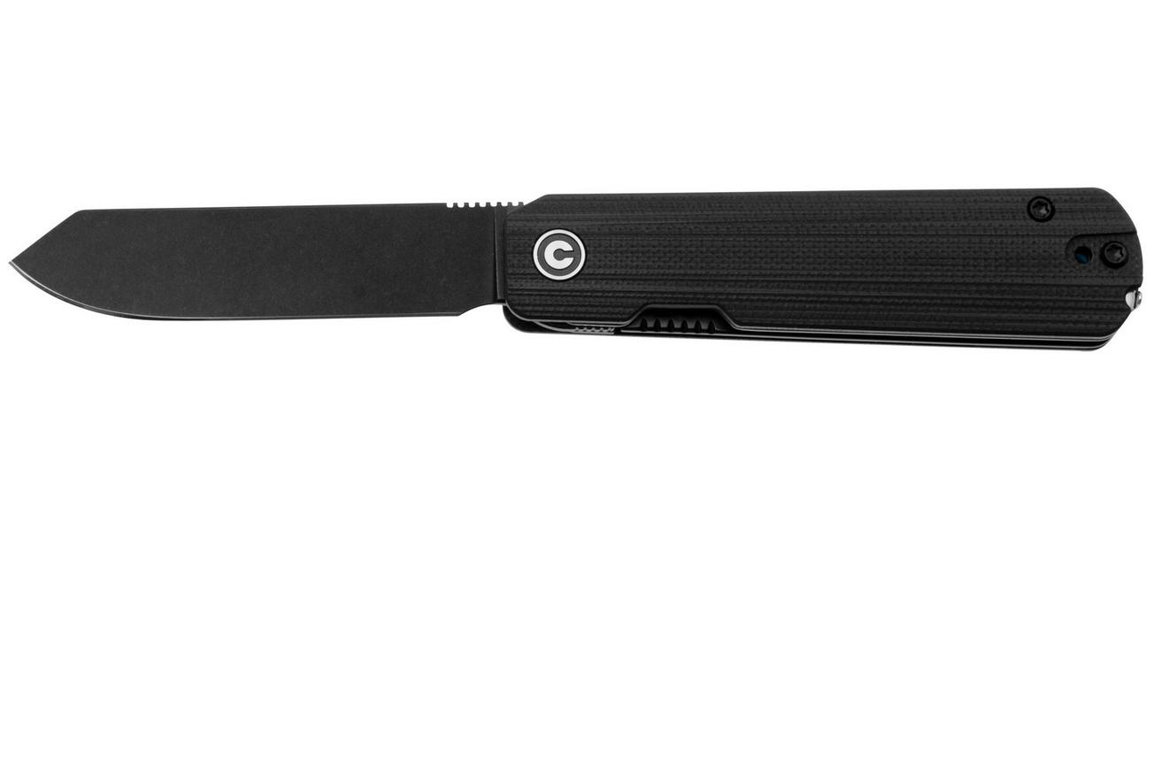 CIVIVI Sendy C21004B-2 Blackwashed Nitro-V, Milled Black G10, zakmes, Ben Petersen design