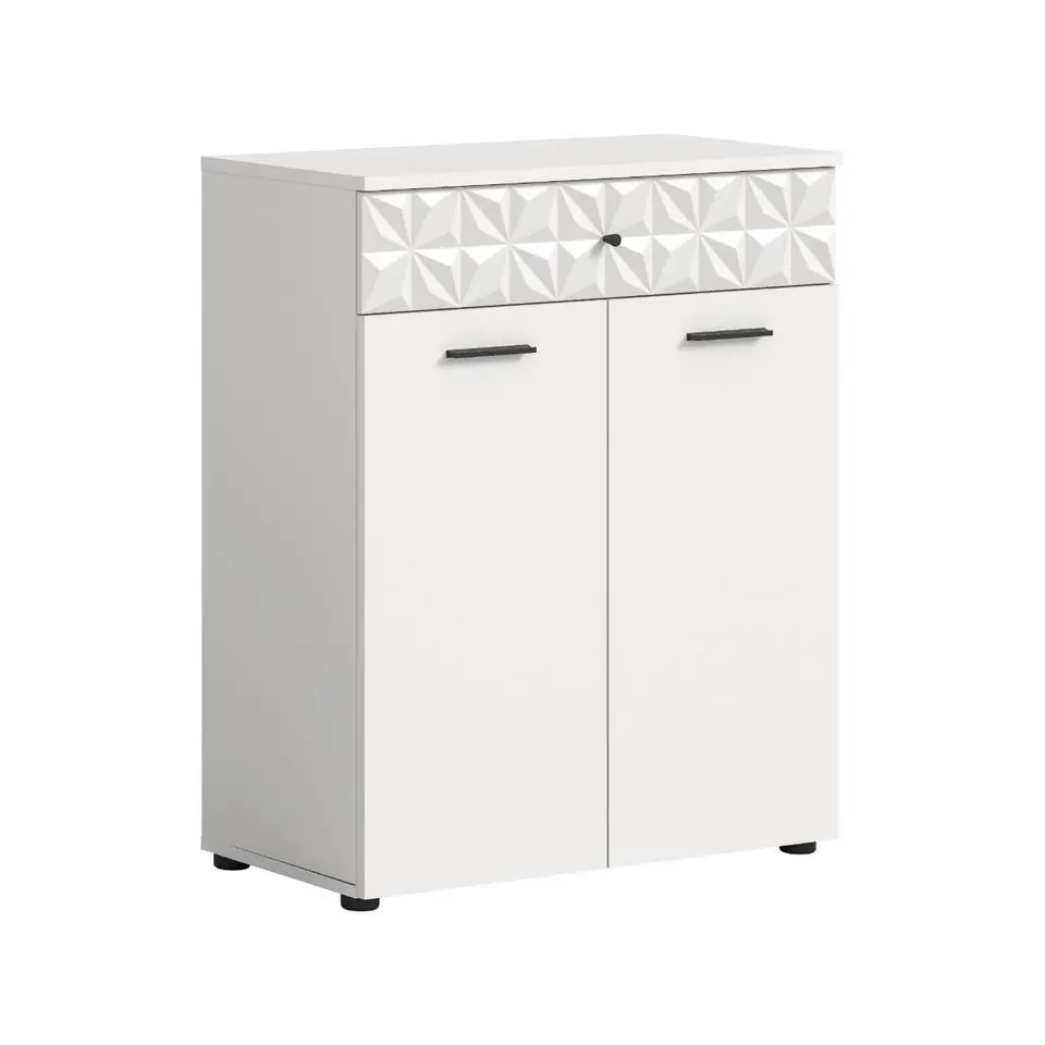 Hioshop Prisma badkamerkast 2 deuren- 1 lade wit