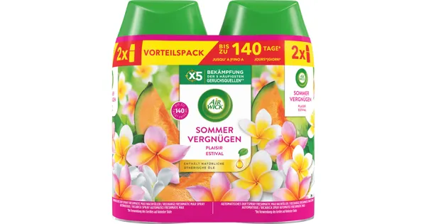 Air Wick Pure Automatisches Duftspray Freshmatic Max Nachfüller Sommer-Vergnügen 2 x 250 ml