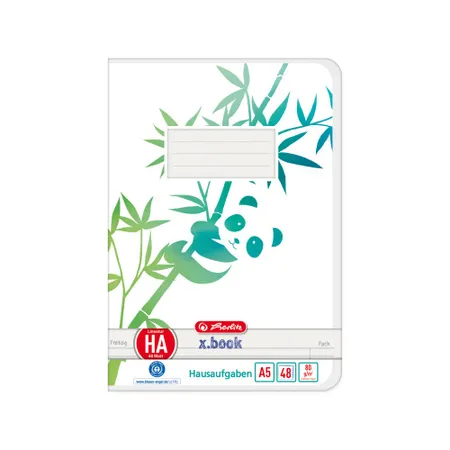 Herlitz Aufgabenheft A5 GREENline 48 Blatt, 1 Stück, 2-fach sortiert