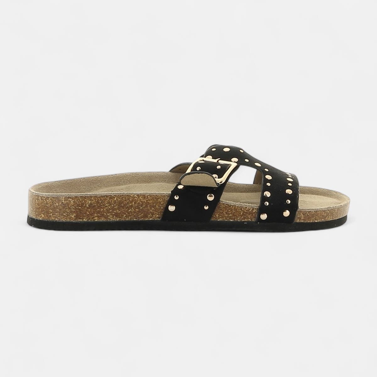 Mules semelle liège Femme noir