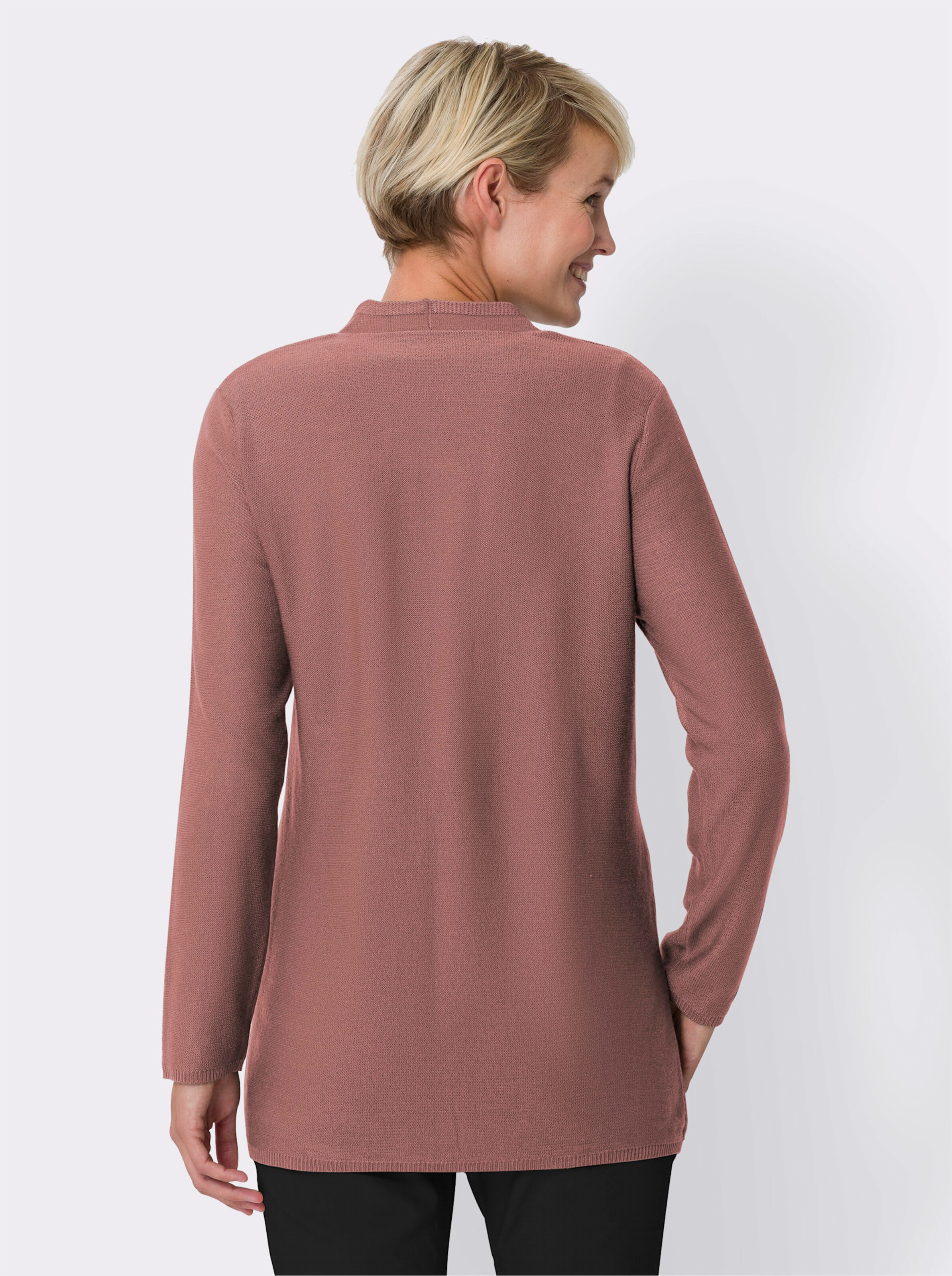 Long-Strickjacke
