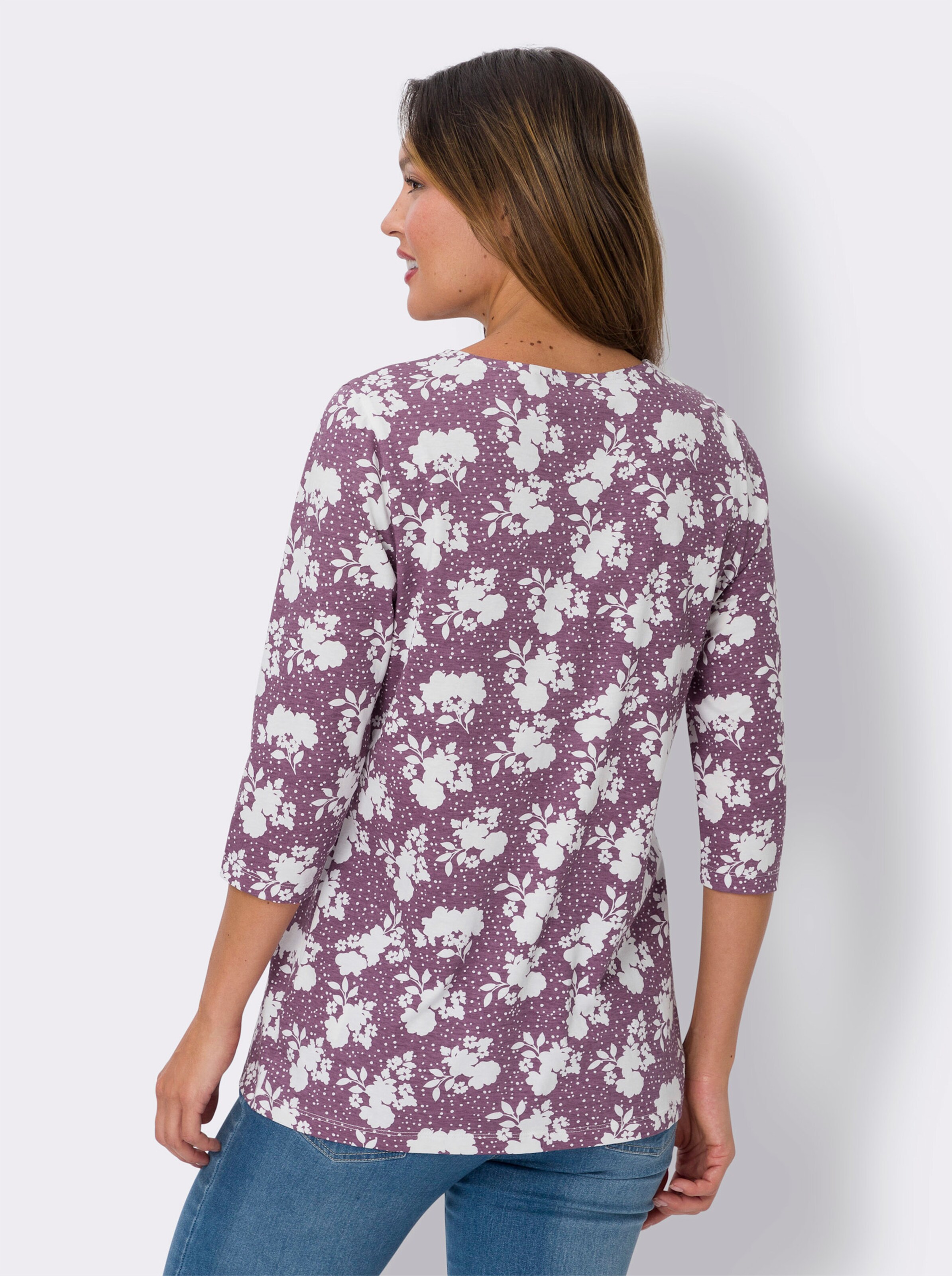 2-in-1-Shirt in längerer Form
