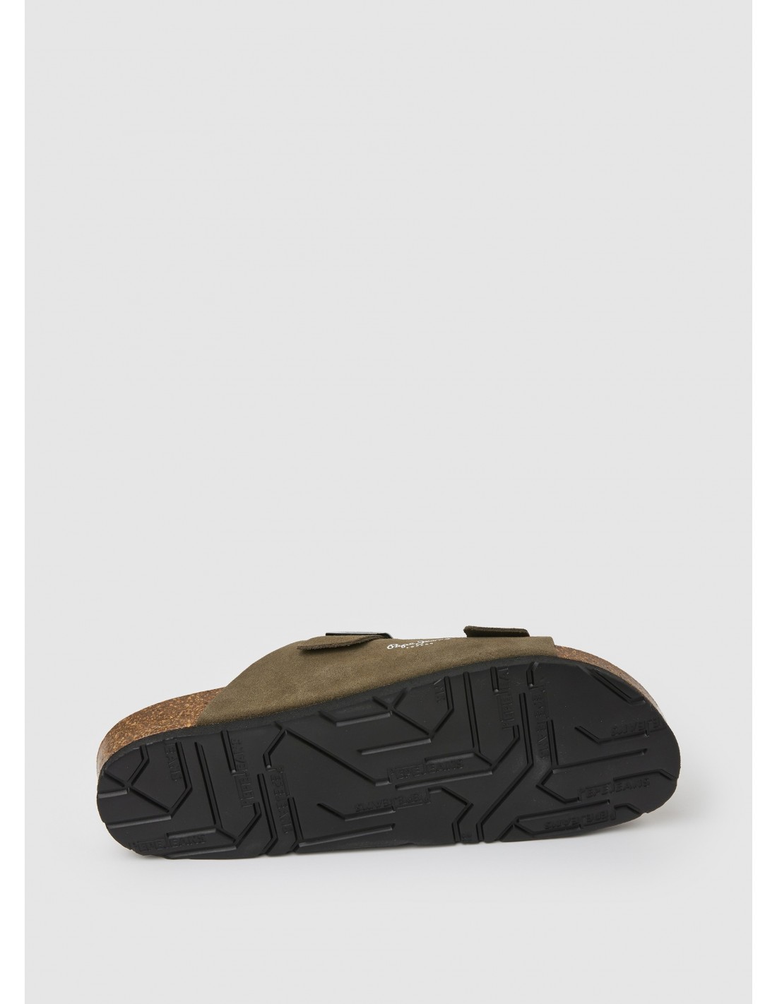 pepe jeans sandales homme bio daim marron foncé