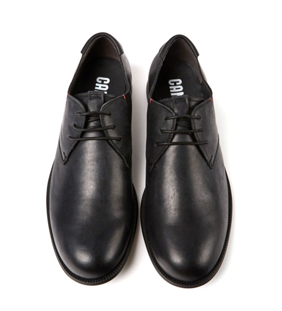 Sapatos de couro preto Camper 1913