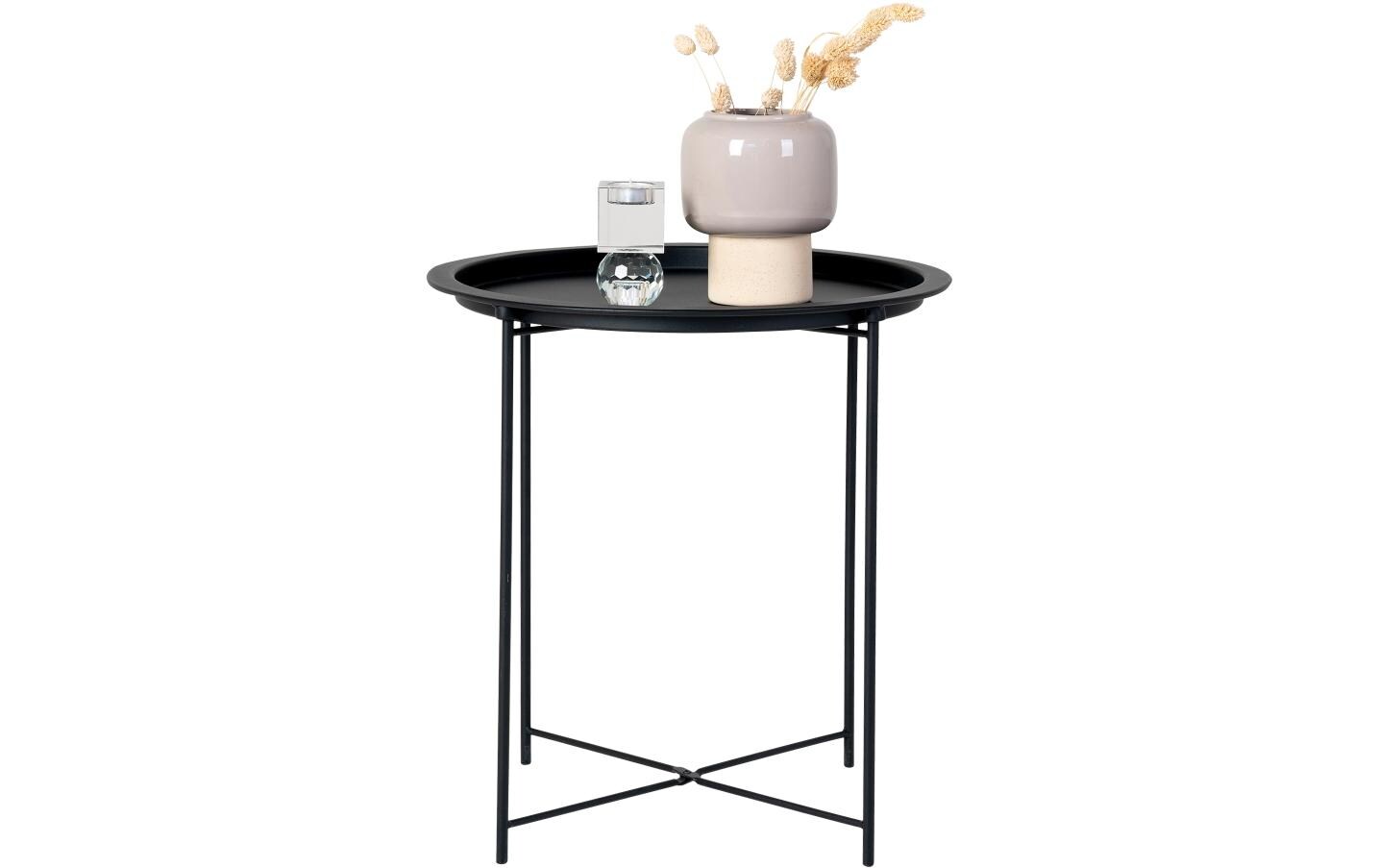 Beistelltisch Bastia 50.5 x 46.8 cm, SchwarzCouchtisch aus Stahl