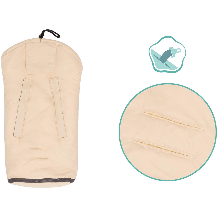 fillikid Winterfußsack Pamir Gr. 0 Echtfell Ivory