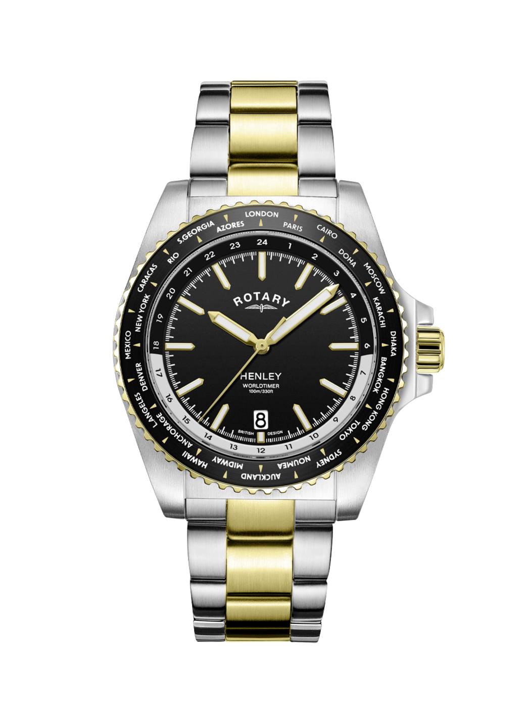 Quartz-Herrenuhr Rotary World Timer