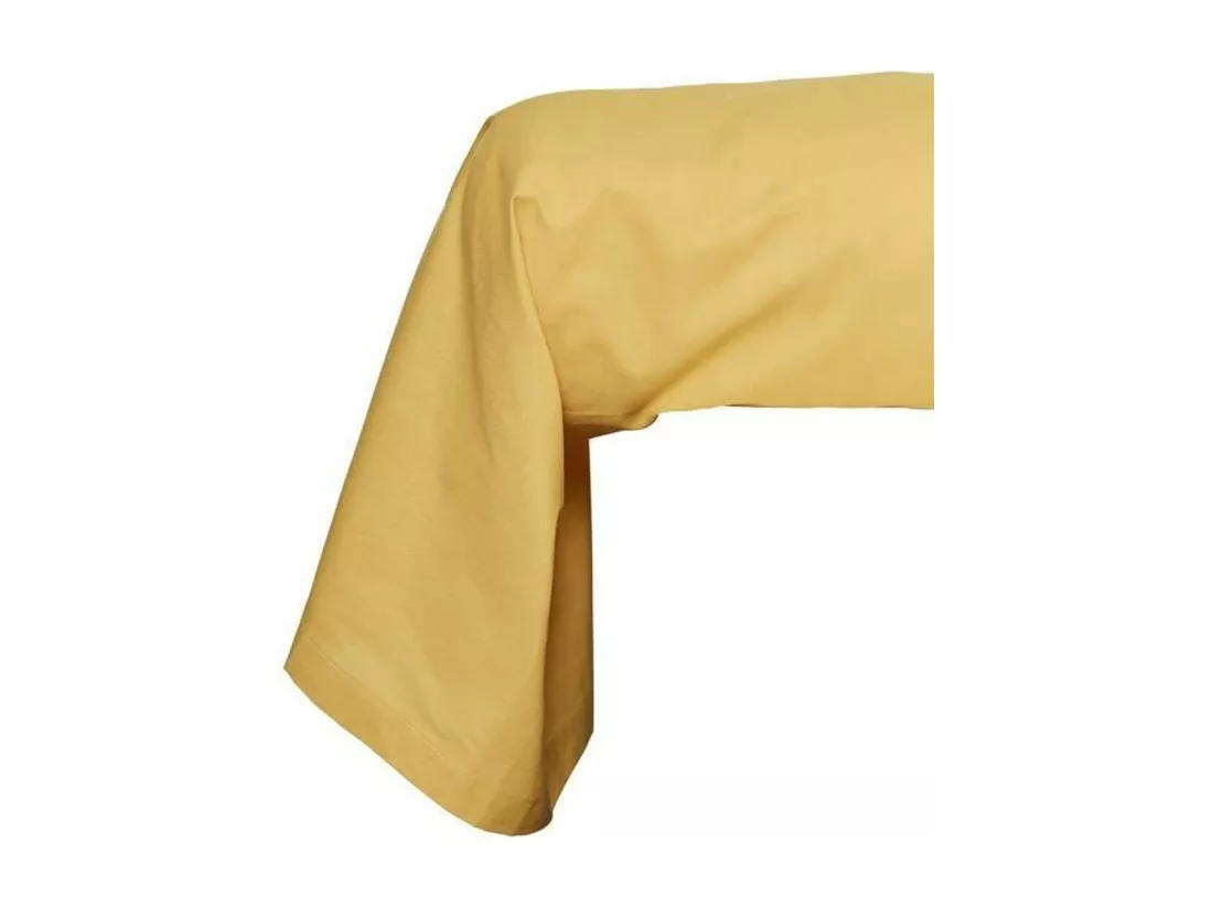 Taie de traversin - 45 x 185 cm uni - Ocre