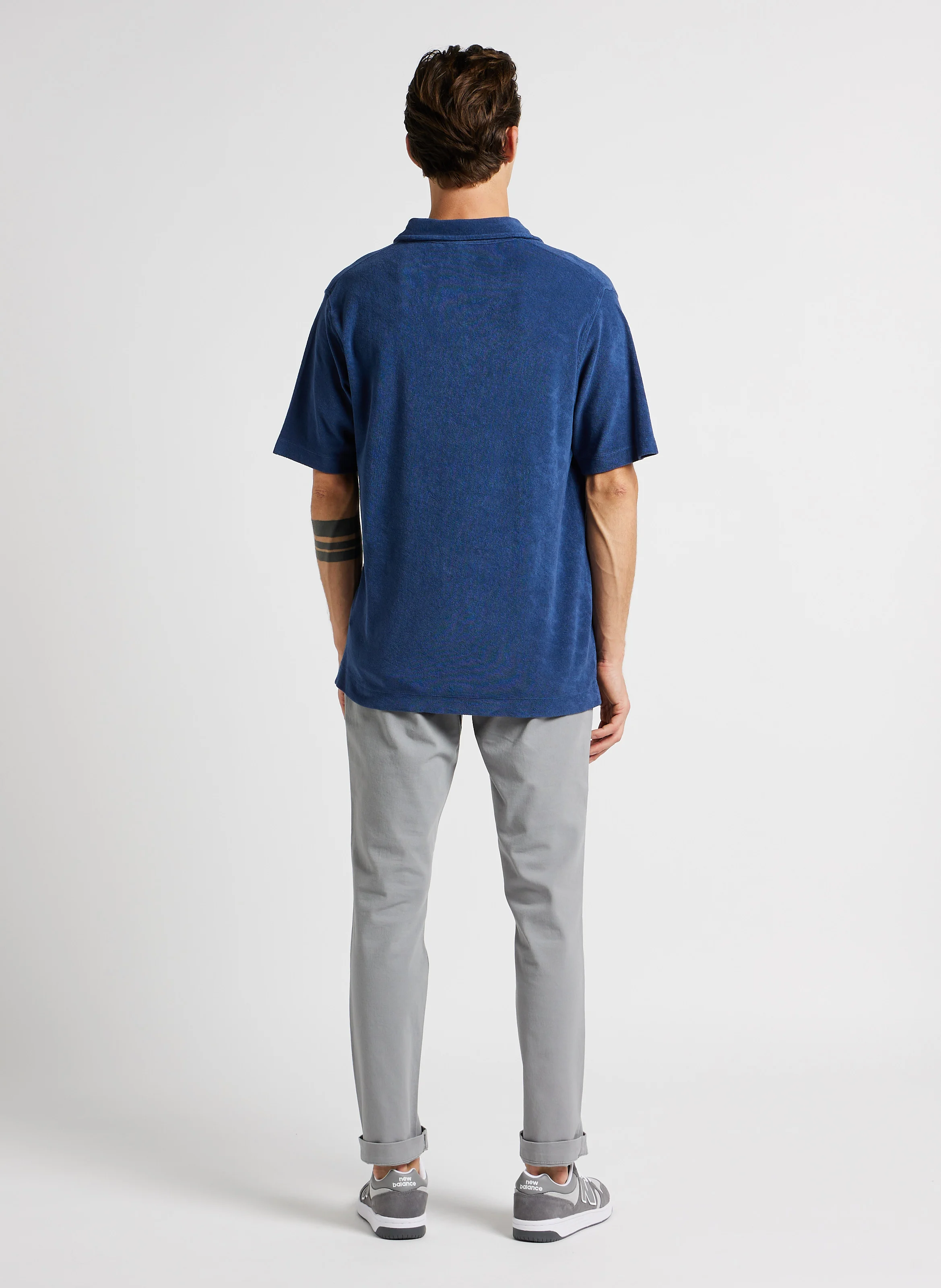 Pantalon skinny en coton mélangé | Gris