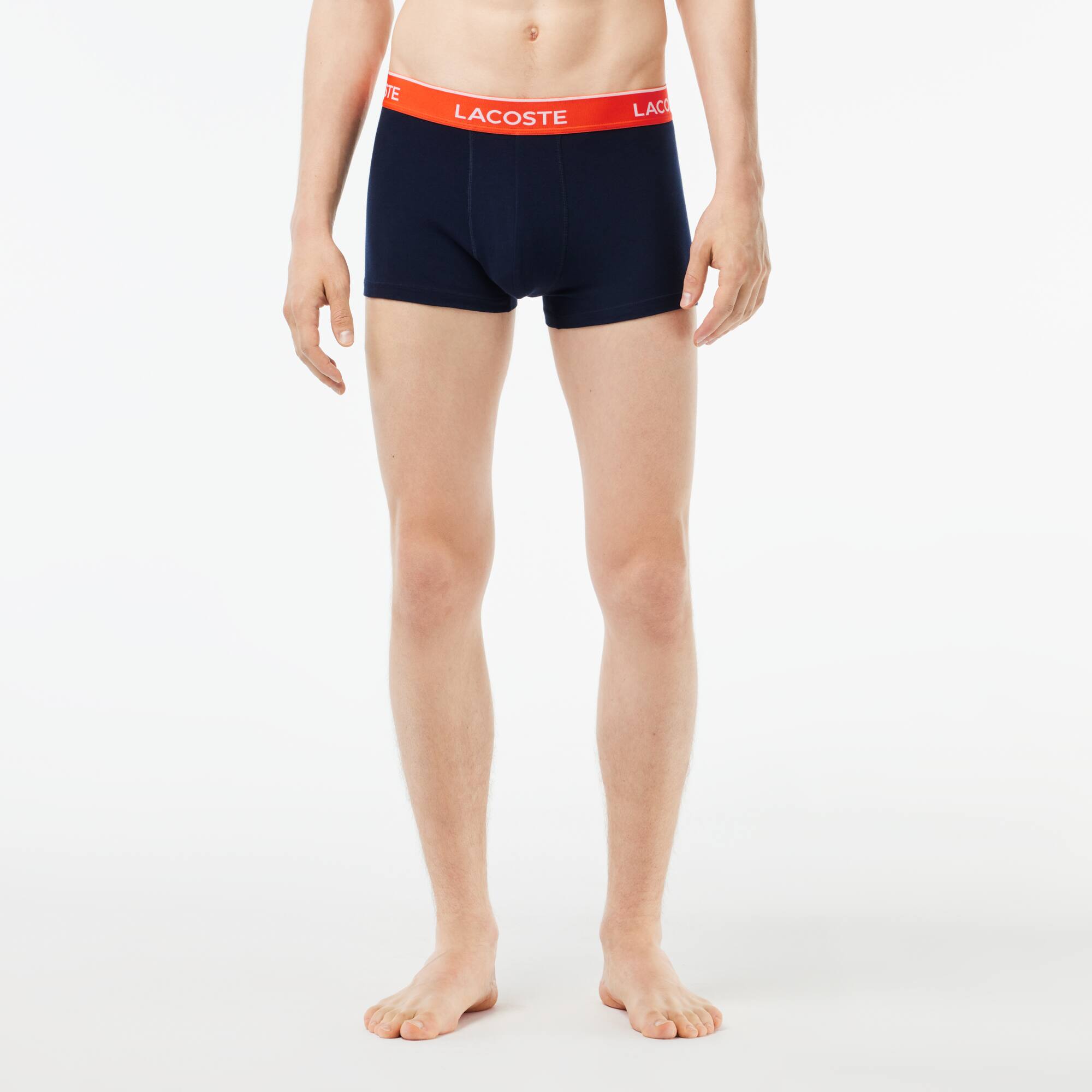 Lot de 3 boxers courts casual marine avec ceinture contrastée Sous-Vêtements - Bleu - Lacoste - Homme