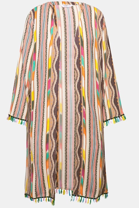 Kimono, lockere Passform, Mustermix, offene Jacke