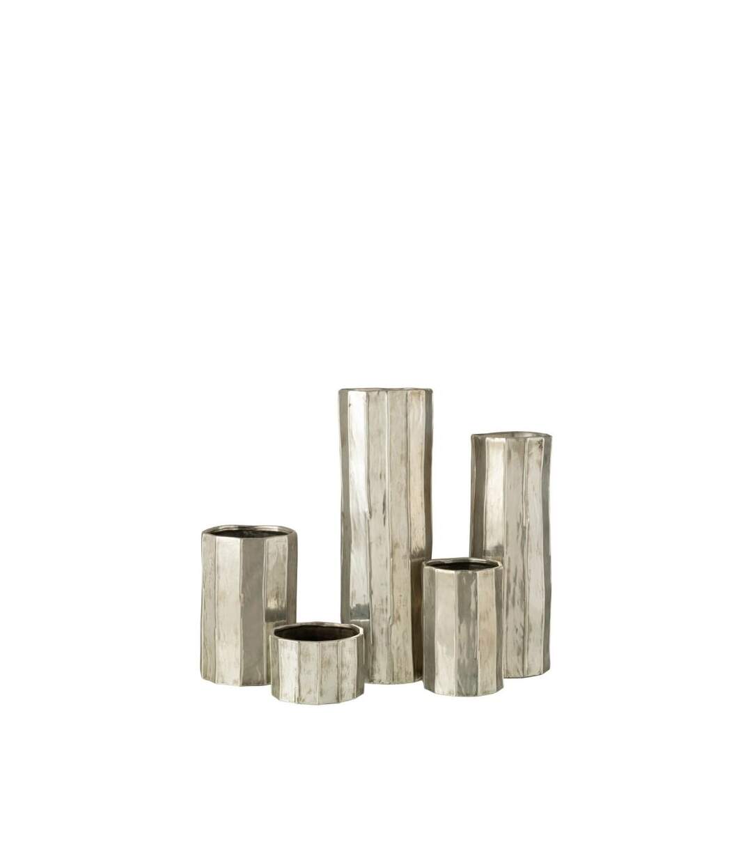 Paris Prix - Cache-pot Design ary 25cm Argent