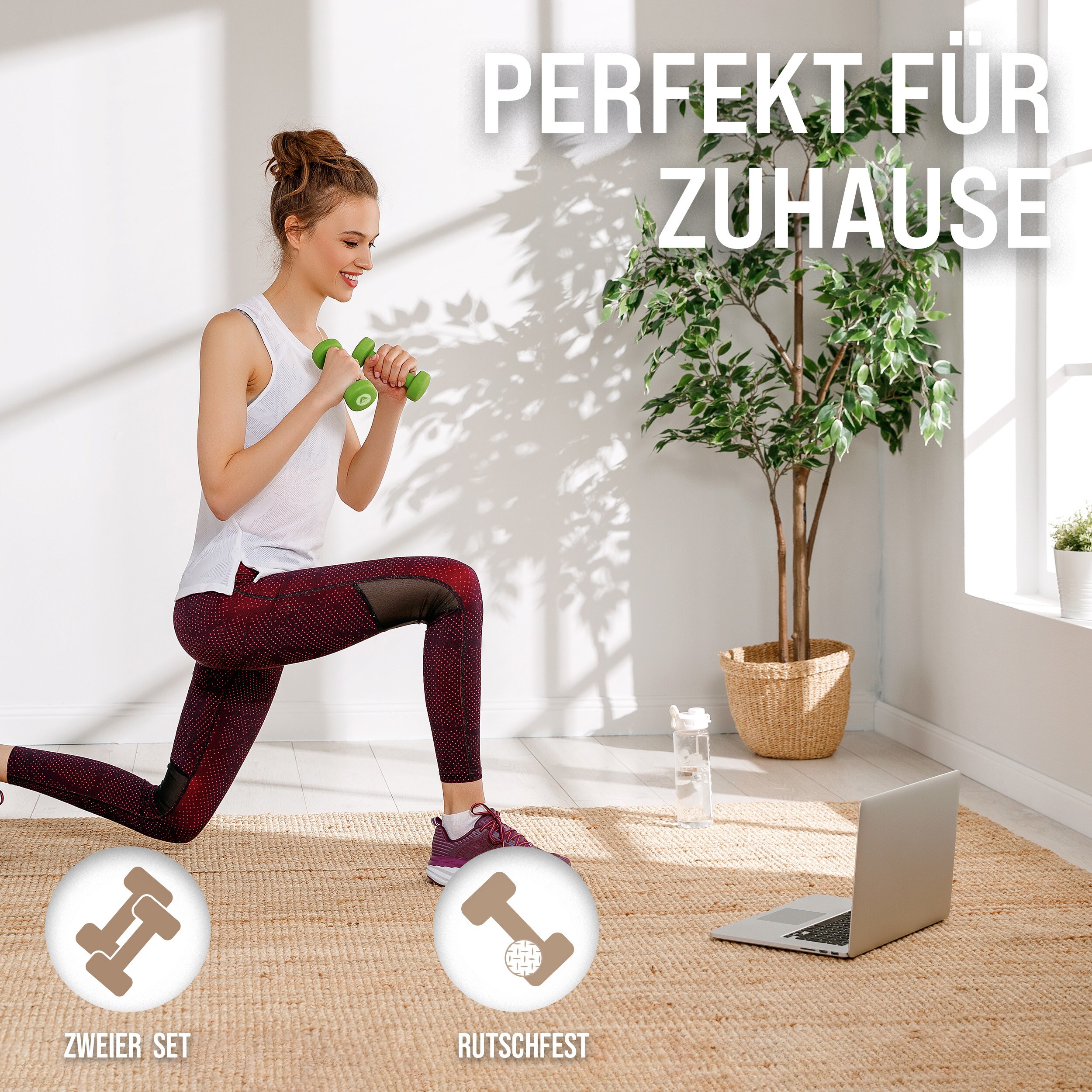 Apollo Hantel Set Kurzhantel Fitness Hanteln 2 kg