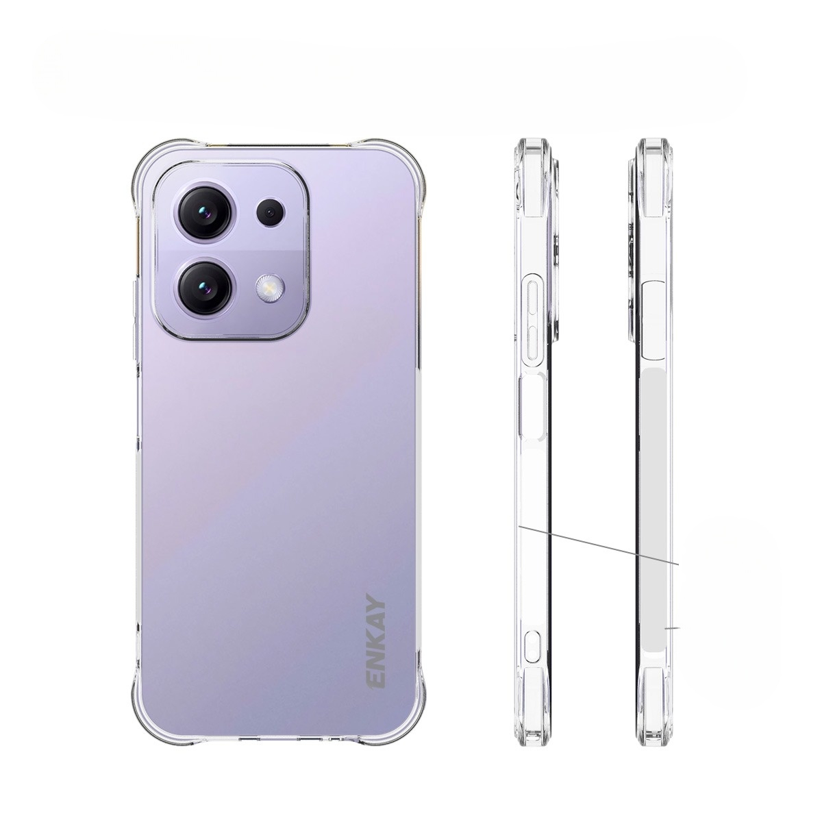 Xiaomi Redmi 15C Gummi Hülle Case Slim Design mit Air Cushion Fallschutz - Transparent