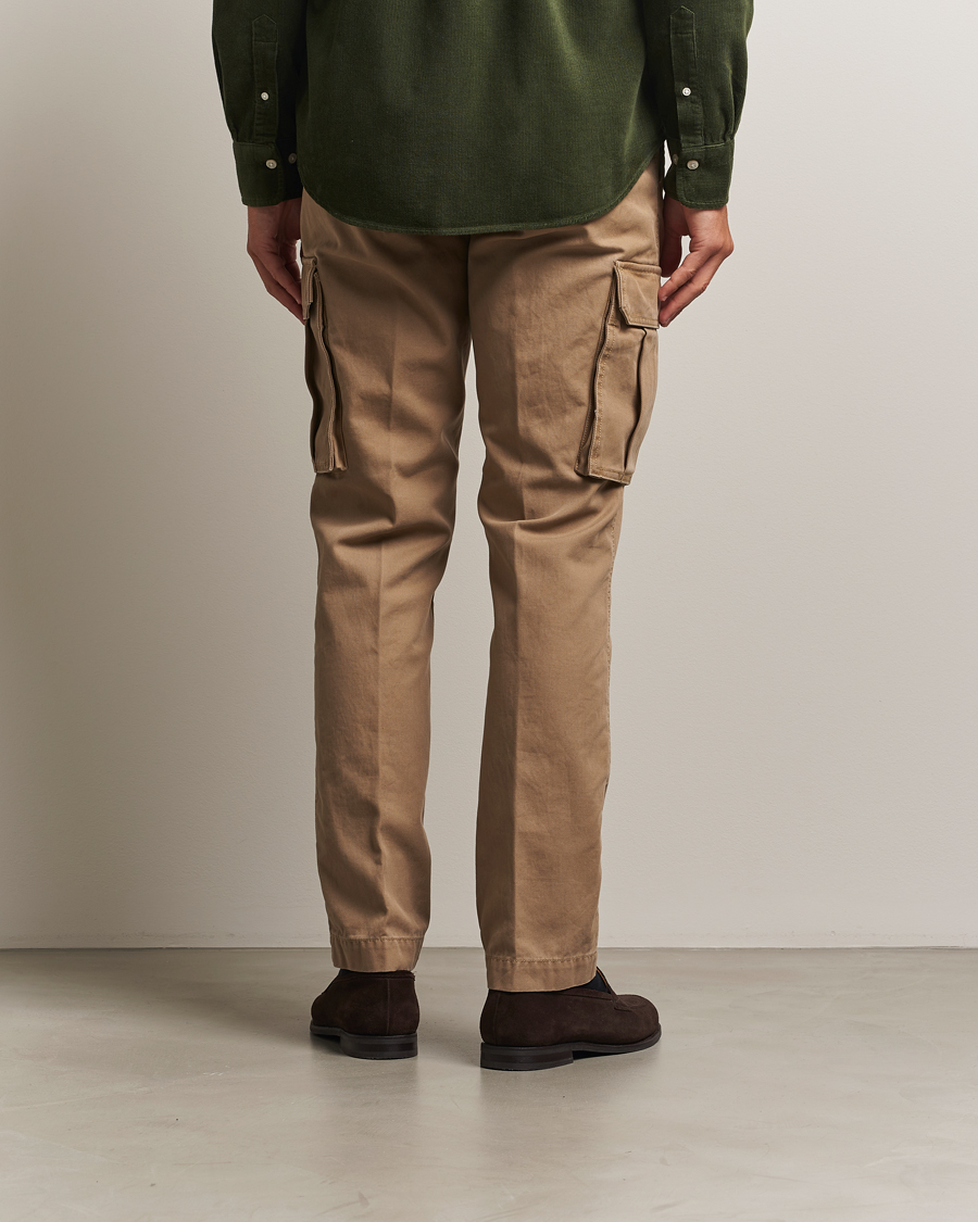 GANT Regular Fit Cotton Twill Cargo Pants Light Taupe