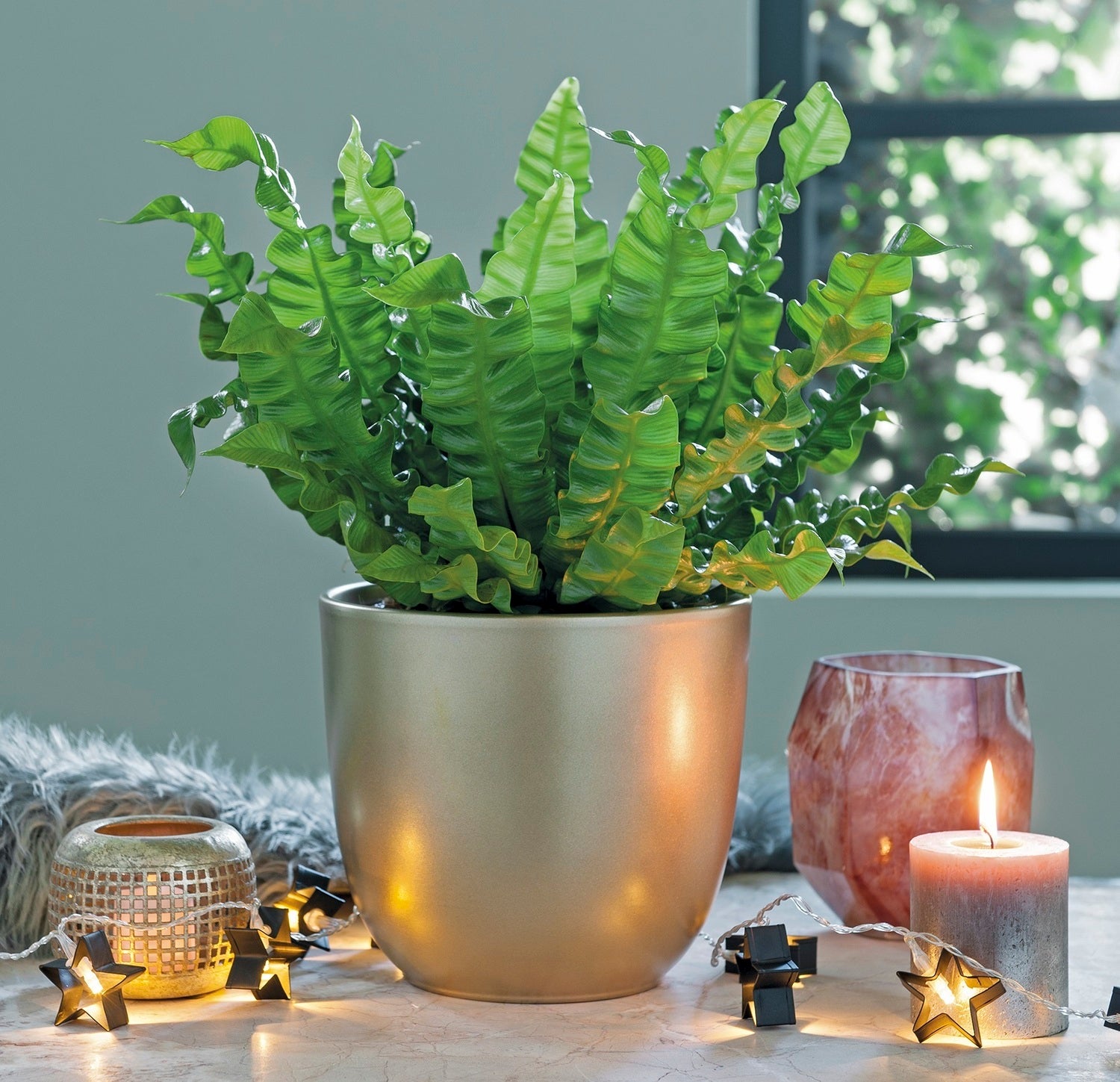 Mica Decorations bloempot Tusca goud D 13,5 H 13 cm