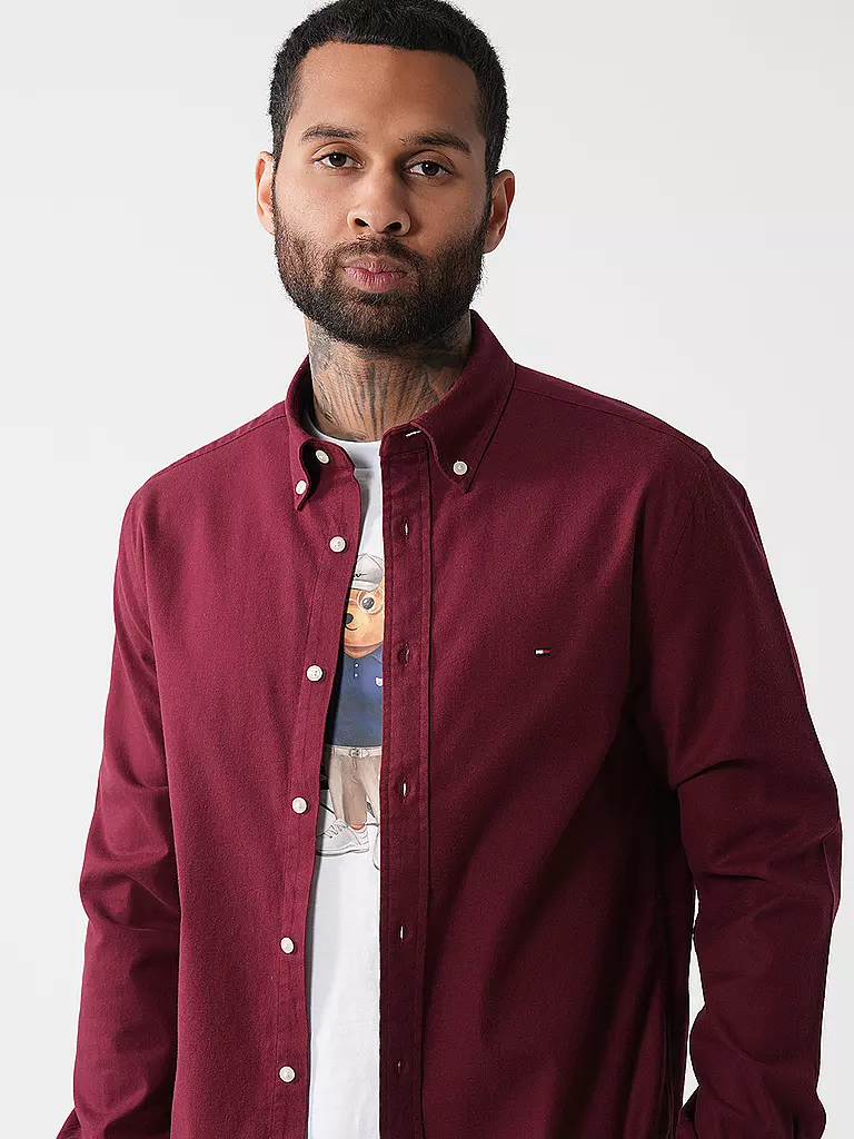 TOMMY HILFIGER Hemd Regular Fit rot