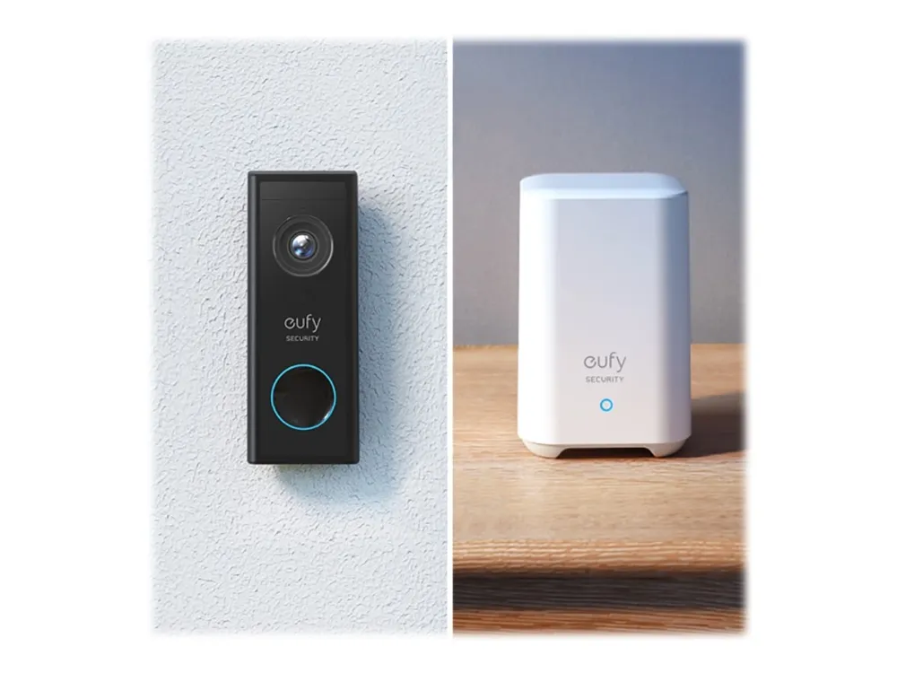 Eufy Security Video Doorbell - Dørklokkesæt - trådløs - Wi-Fi - 2.4 Ghz