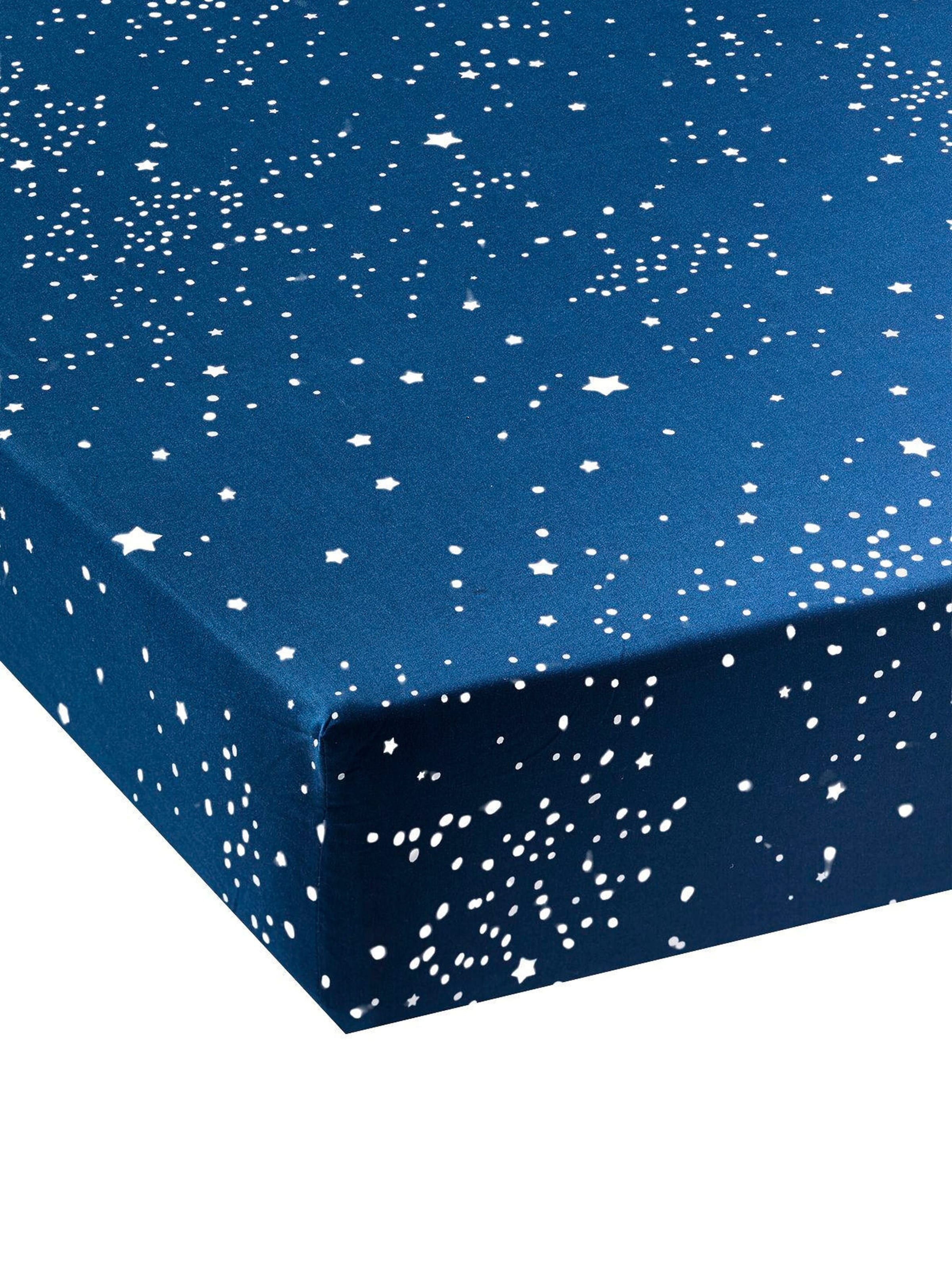 Vertbaudet Kinder Spannbettlaken POLARSTERN dunkelblau