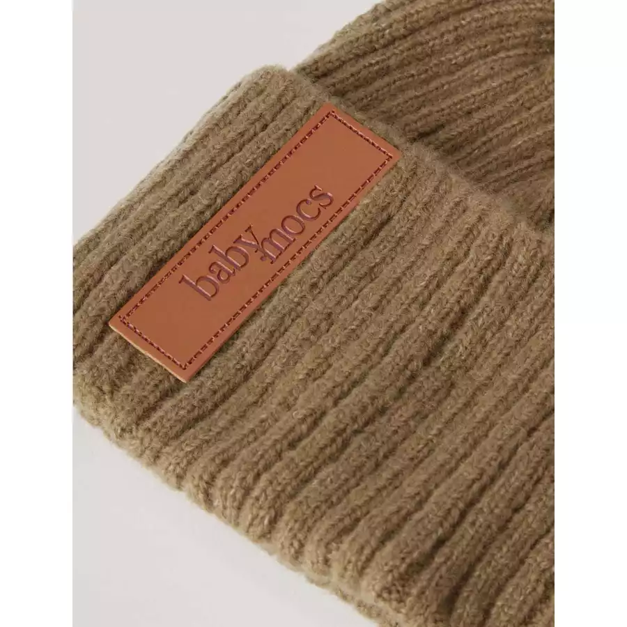 BabyMocs Mütze Vegan dunkelbraun