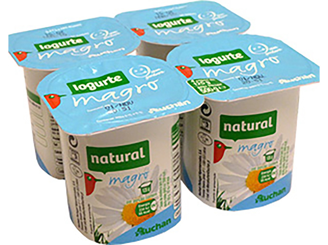IOGURTE AUCHAN MAGRO NATURAL 4X125G