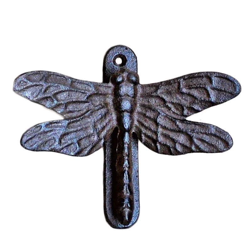 Heurtoir porte fonte libellule 12x15x4cm