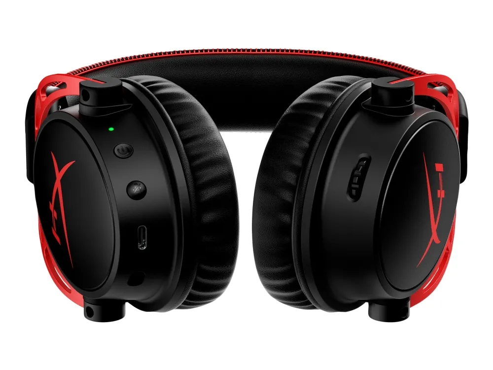 HyperX Cloud Alpha - Headset - cirkumaural - 2,4 GHz - trådløs - sort, rød - til Victus by HP Laptop 15, 16, Laptop 14, 15, 17, Pavilion x360 Laptop, Pro 290 G9 (4P5D4AA)