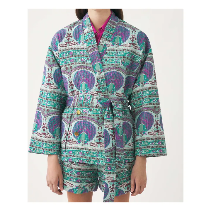 Antik Batik Veste Tala Voile de Coton | Aqua