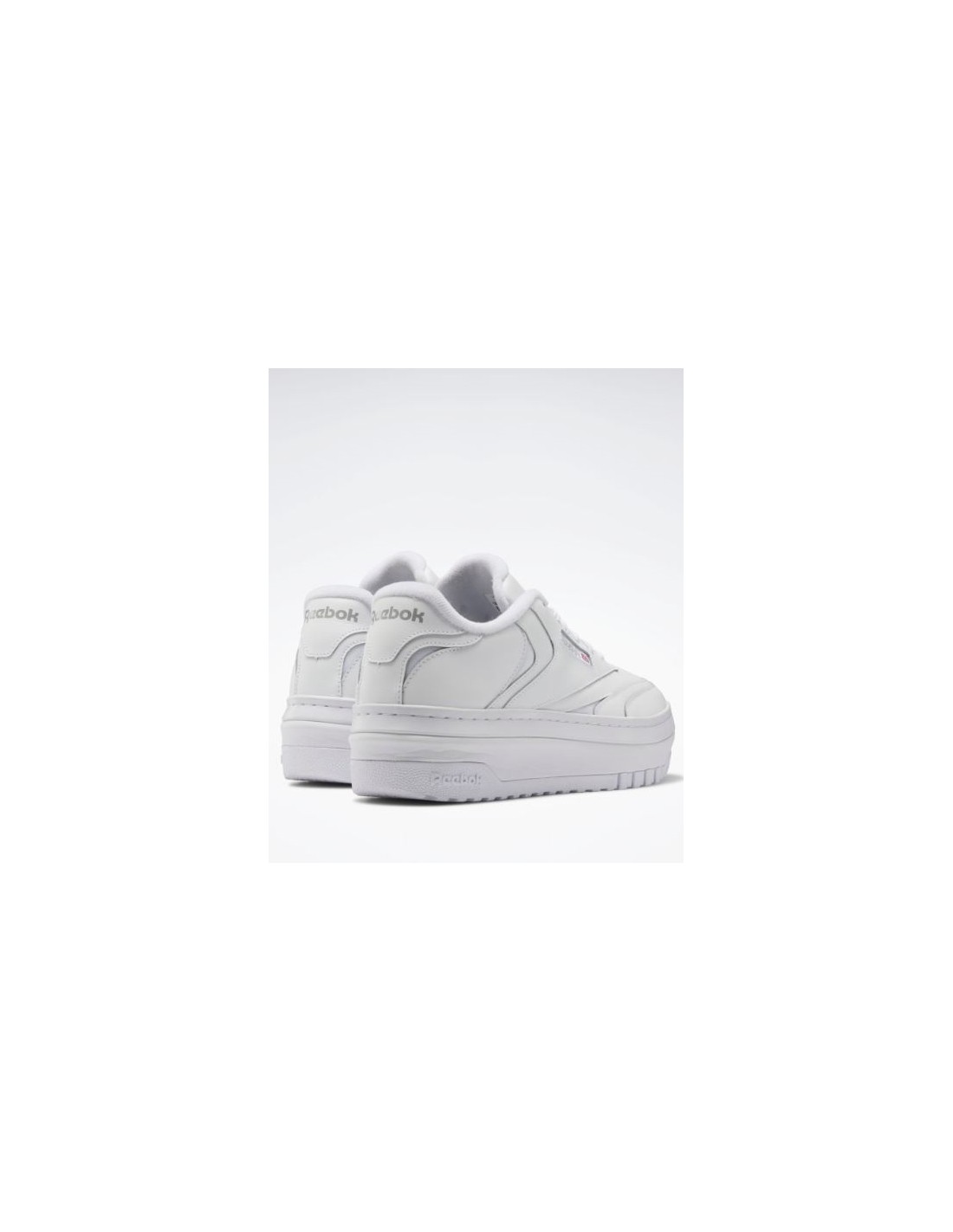 reebok sneakers compensées femme club c extra cuir blanc