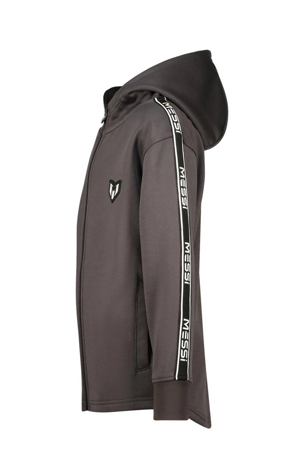 Vingino sweatvest Oshio met contrastbies donkergrijs